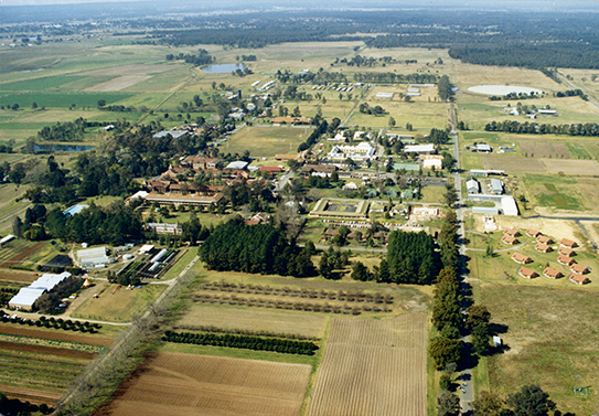 Aerial photograph - Main campus looking South-West (SW) [Hawkesbury Agricultural College of Advanced Education (HACAE)]