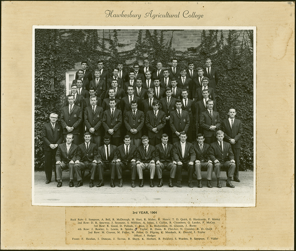 Third Year students, 1964 [Hawkesbury Agricultural College (HAC)]