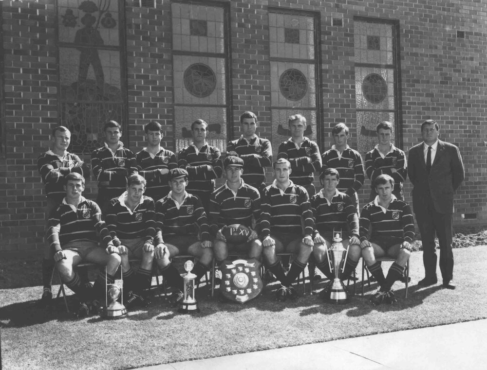 Football (Rugby Union) team - 1st XV, 1967 [Hawkesbury Agricultural College (HAC)]