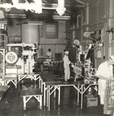 Dairy Factory (interior): showing students at work and machinery (Print 7 of 9) [Hawkesbury Agricultural College (HAC)]