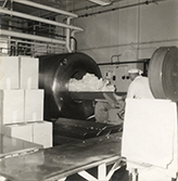 Dairy Factory (interior): showing students at work and machinery - making butter (Print 4 of 9) [Hawkesbury Agricultural College (HAC)]