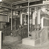 Dairy Factory (interior): showing students at work and machinery (Print 1 of 9) [Hawkesbury Agricultural College (HAC)]