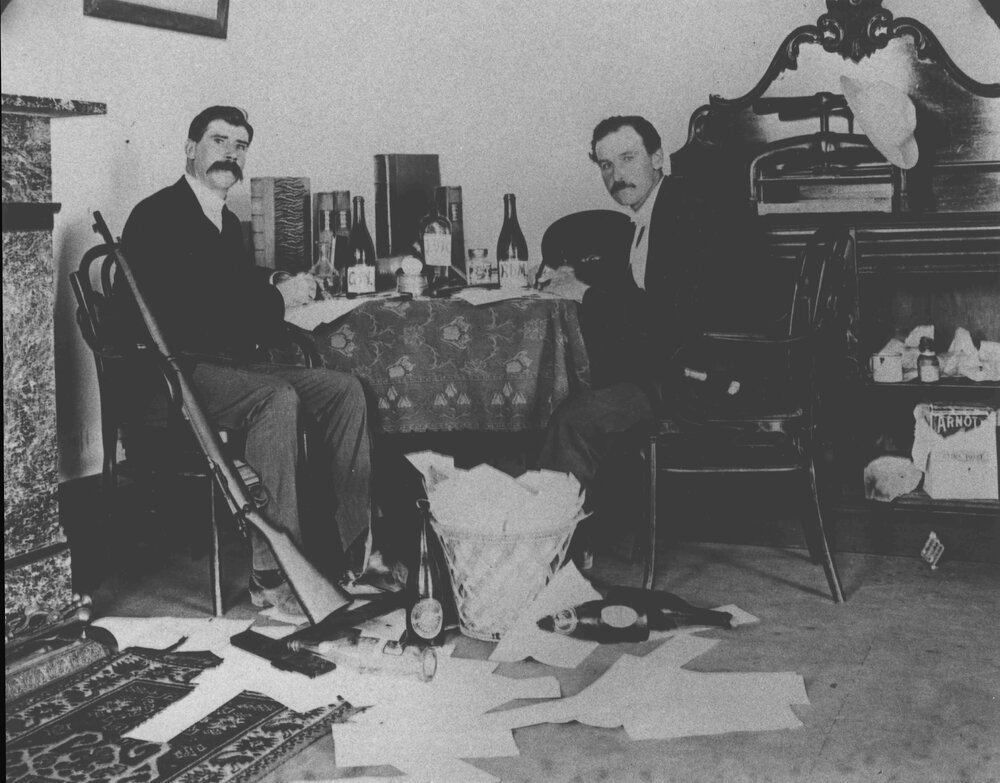 Two students editing 'The Summer School Chronicle' [Hawkesbury Agricultural College (HAC)]