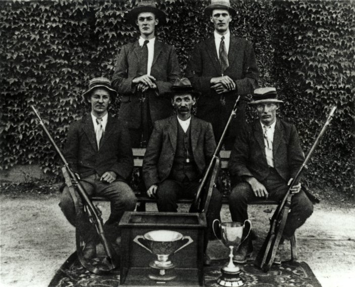 Rifle Team - &lsquo;A&rsquo; Team, winners of the Cooke Challenge Trophy and Lady Rawson Cup [Hawkesbury Agricultural College (HAC)]