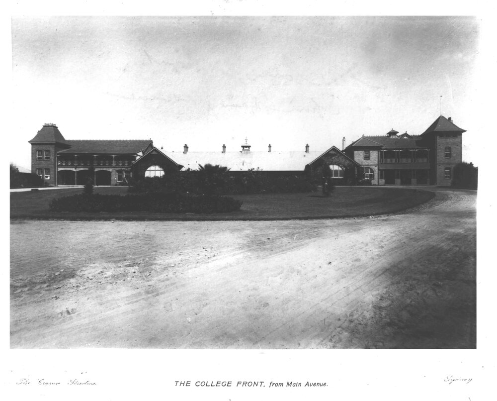 Main Building - Fairy Circle in foreground [Hawkesbury Agricultural College (HAC)]