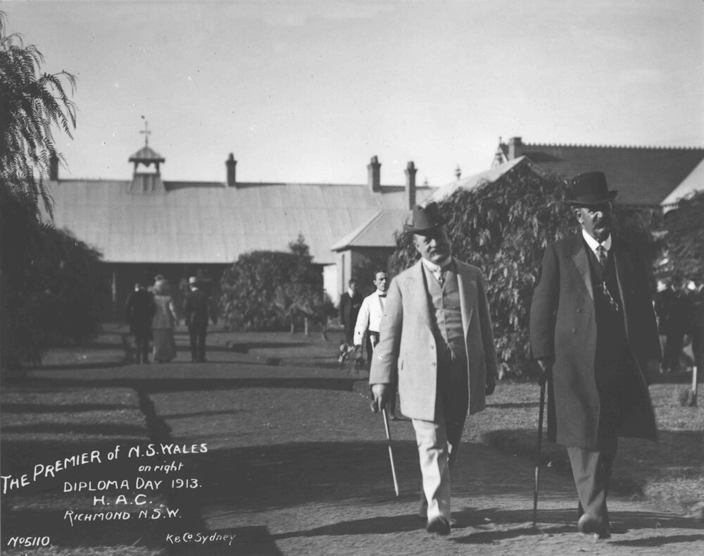 Diploma Day, 1913 - Premier of New South Wales (far right) [Hawkesbury Agricultural College (HAC)]