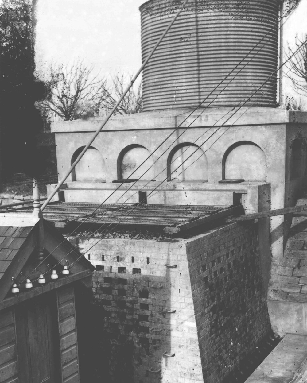 Close up of septic system which was situated on the edge of the vegetable garden [Hawkesbury Agricultural College (HAC)]
