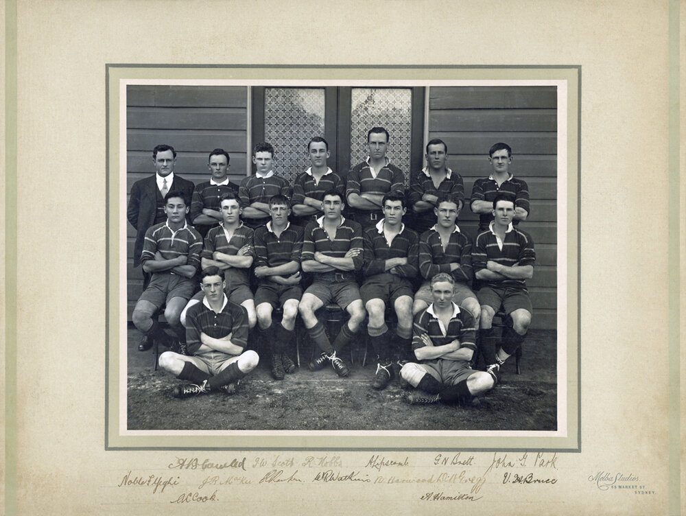 Football (Rugby Union) team - 1st XV, 1919 [Hawkesbury Agricultural College (HAC)]