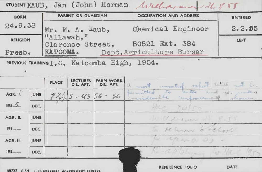 KAUB, Jan (John ) Herman