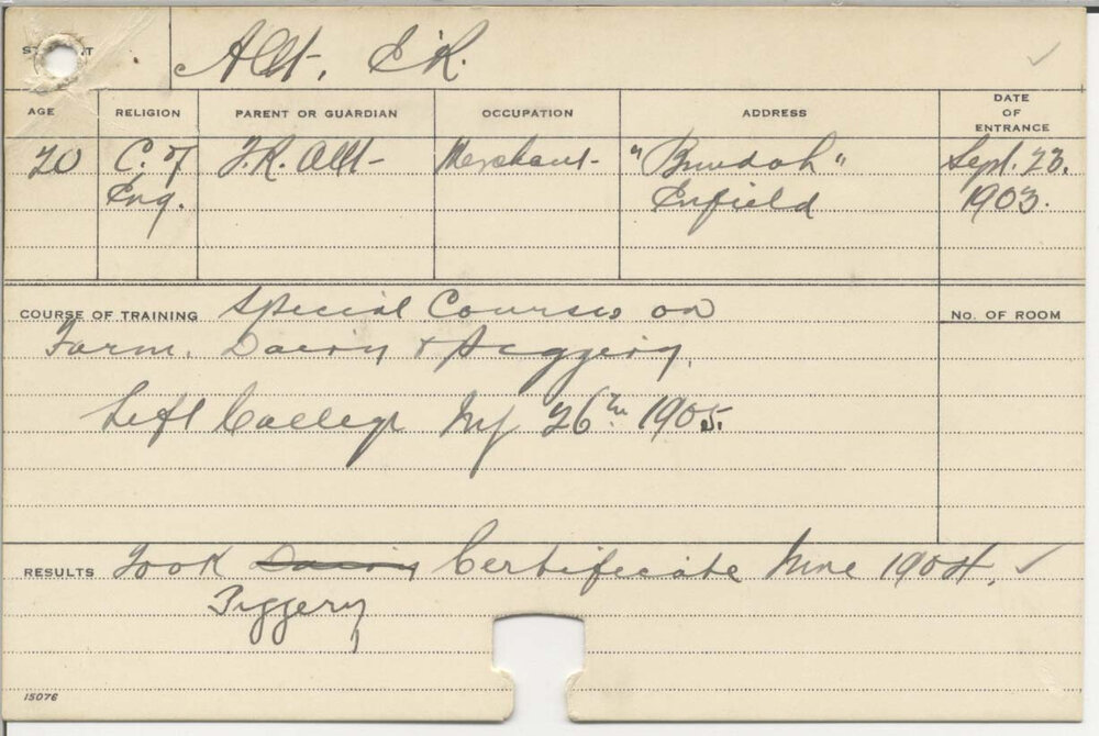 ALLT, Eric R (Certificate - Piggery)