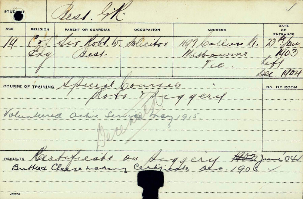 BEST, GR (Certificate - Piggery &amp; Butter &amp; Cheese Making)