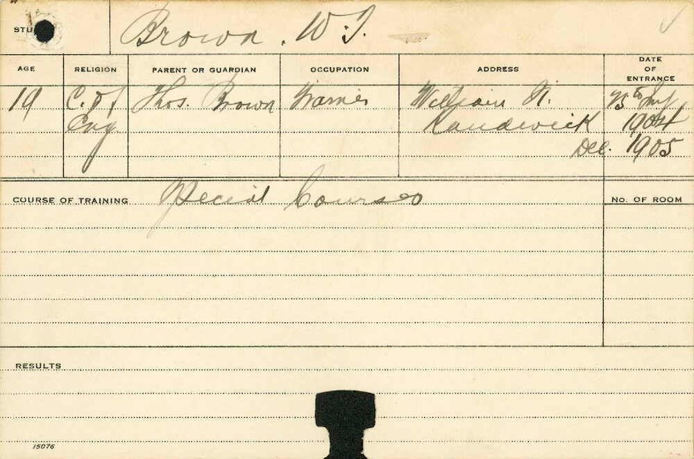 BROWN, WT (Special Courses)