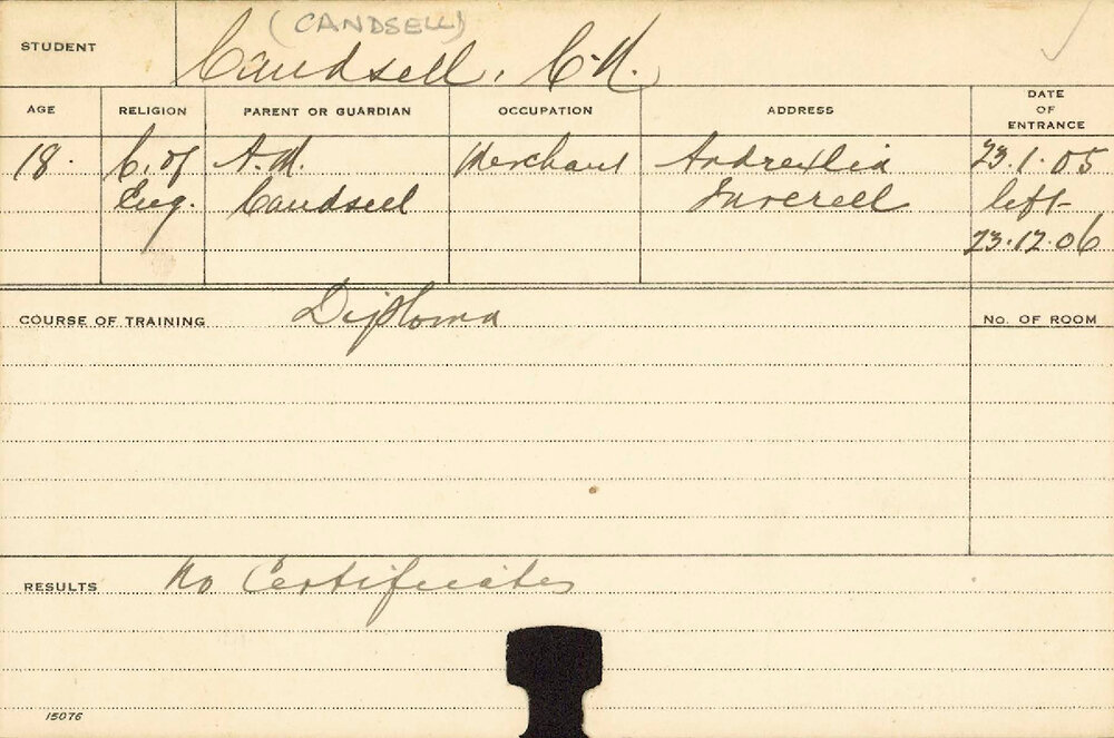 CANDSELL, CN (Hawkesbury Diploma of Agriculture (HDA))