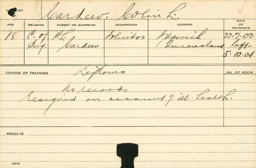 CARDEW, Colin L (Hawkesbury Diploma of Agriculture (HDA))