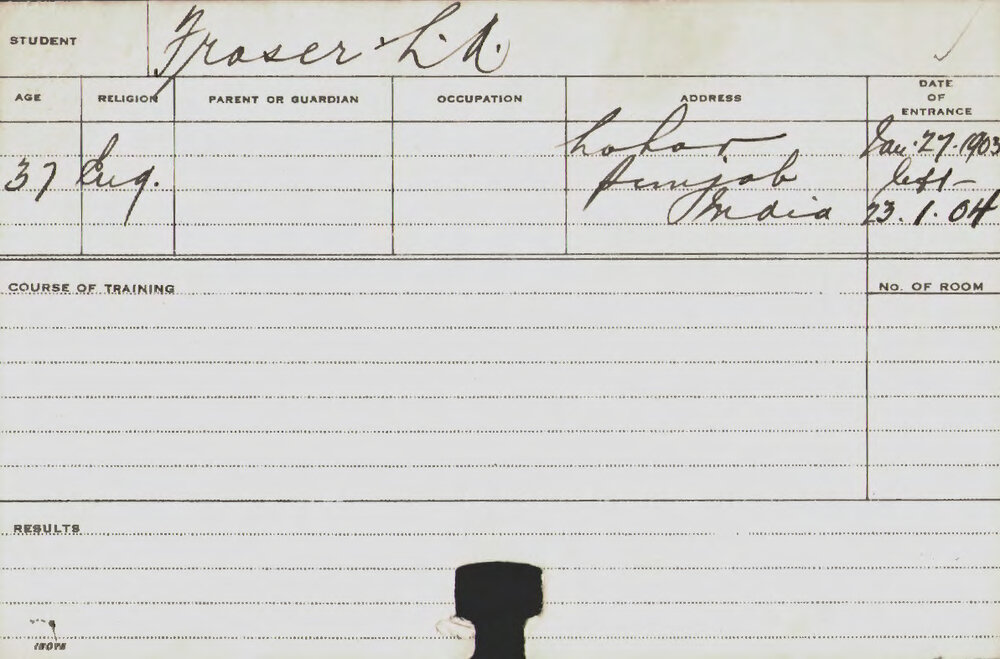 FRASER, LA (Course Not Identified)