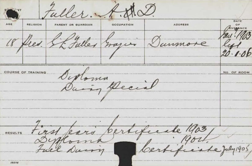 FULLER, AD (Hawkesbury Diploma of Agriculture (HDA) &amp; Certificate - Dairy)