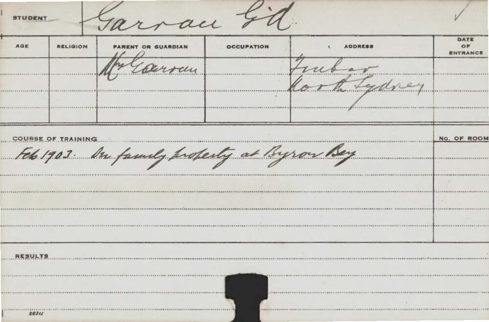 GARRAU, GD (Course Not Identified)