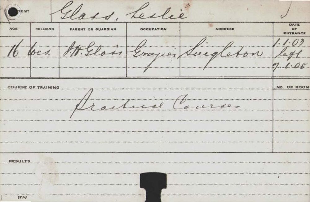 GLASS, Leslie (Practical Courses)