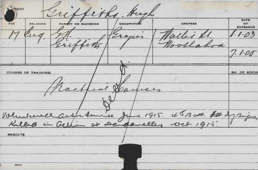 GRIFFITHS, Hugh (Practical Courses)