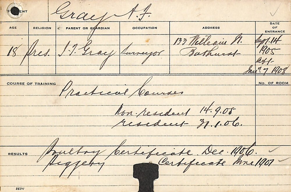 GRAY, Andrew F (Practical Courses - Poultry &amp; Piggery)