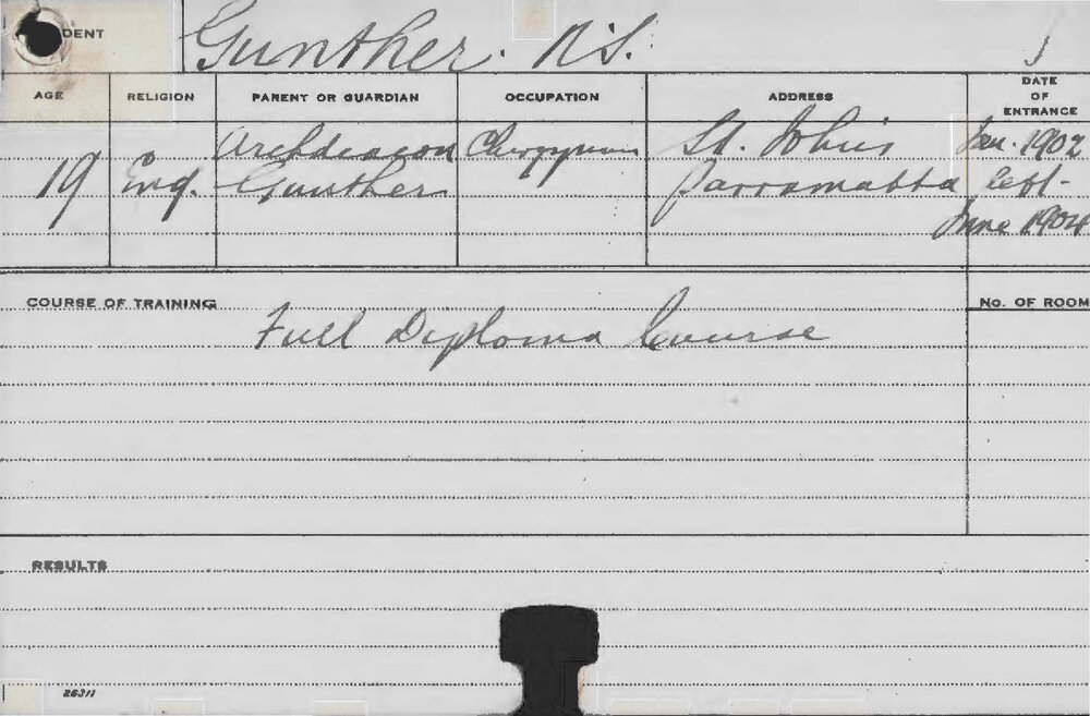 GUNTHER, NS (Full Diploma Course)