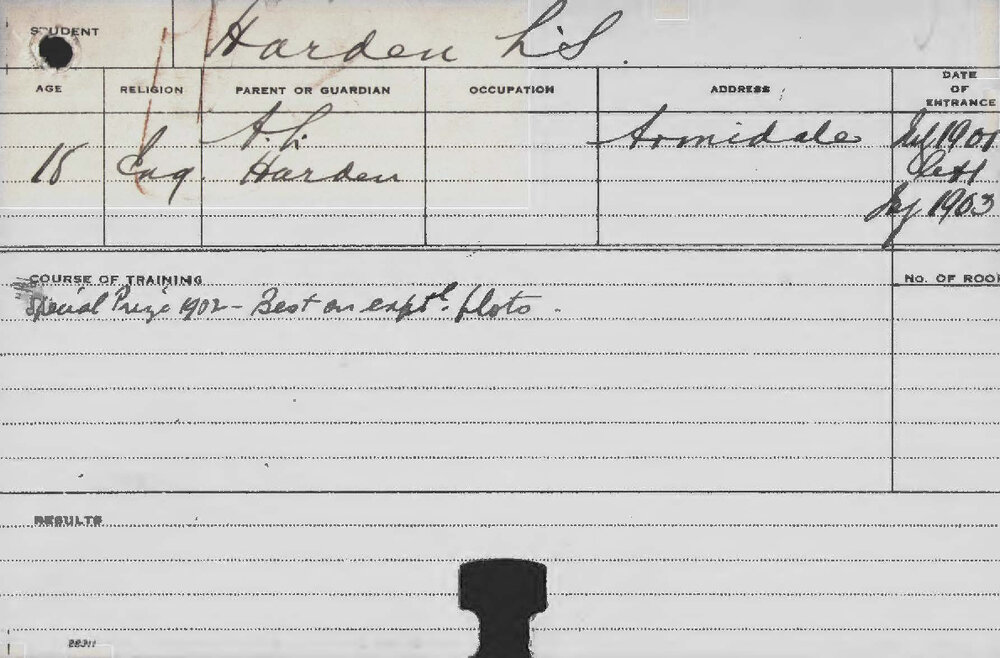 HARDEN, LS (Course Not Identified)