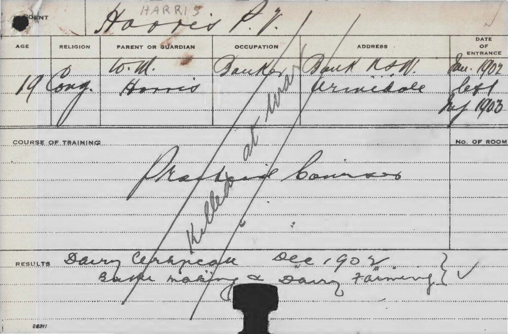 HARRIS, PV (Practical courses)