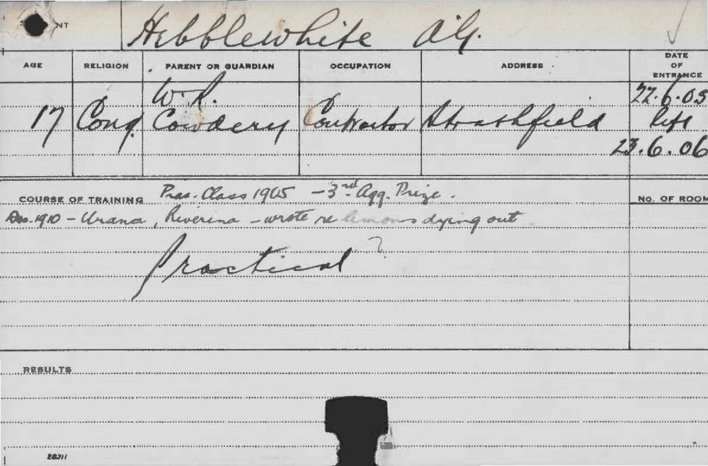 HEBBLEWHITE, AG (Practical)