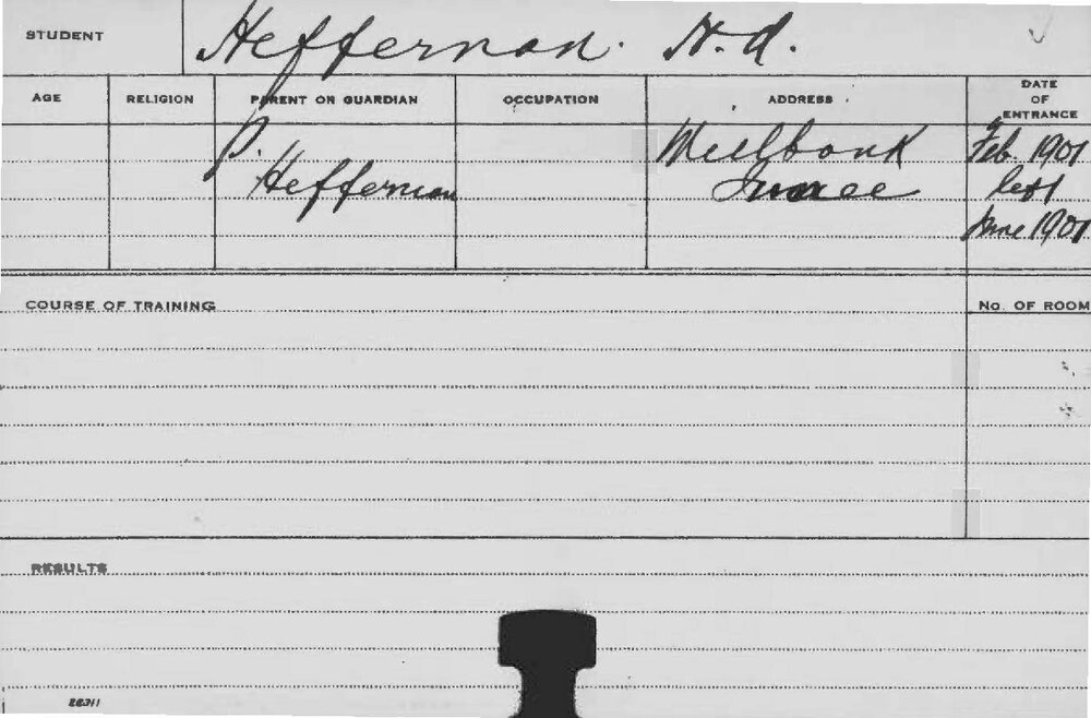 HEFFERNAN, HA (Course Not Identified)