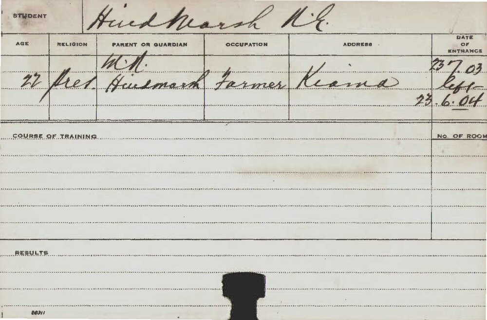 HINDMARSH, NE (Course Not Identified)