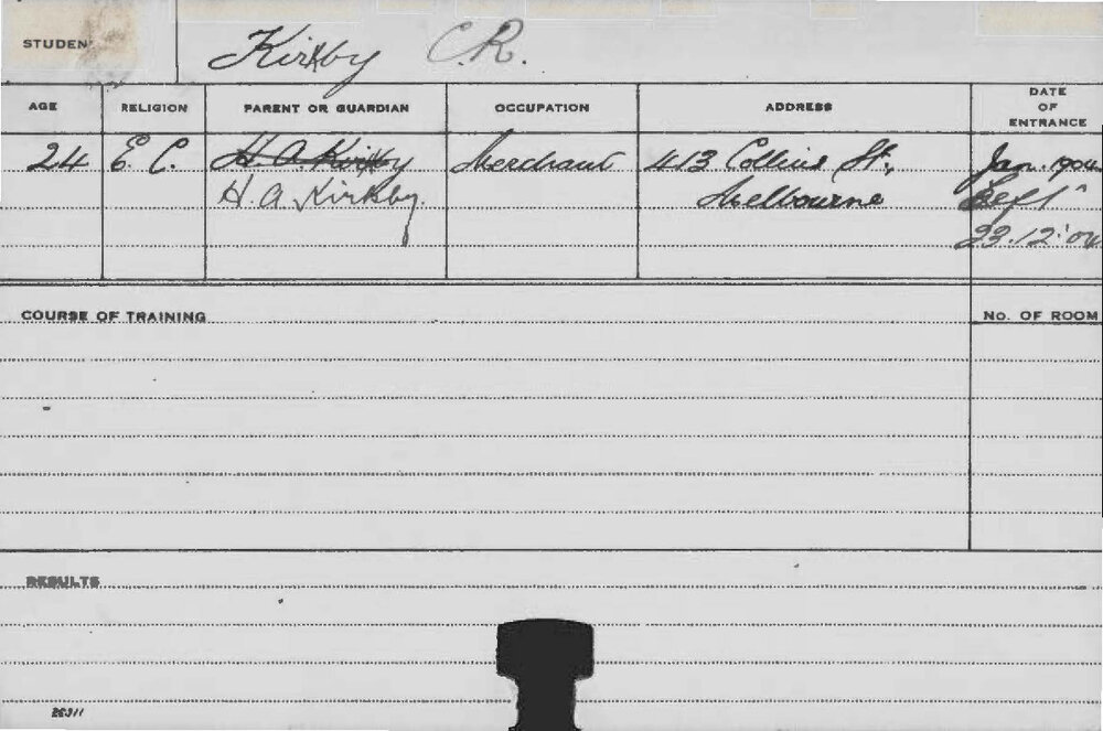 KIRKBY, CR (Course Not Identified)