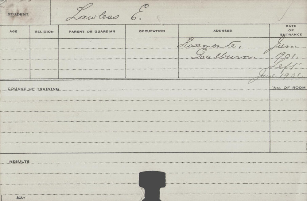 LAWLESS, E (Course Not Identified)