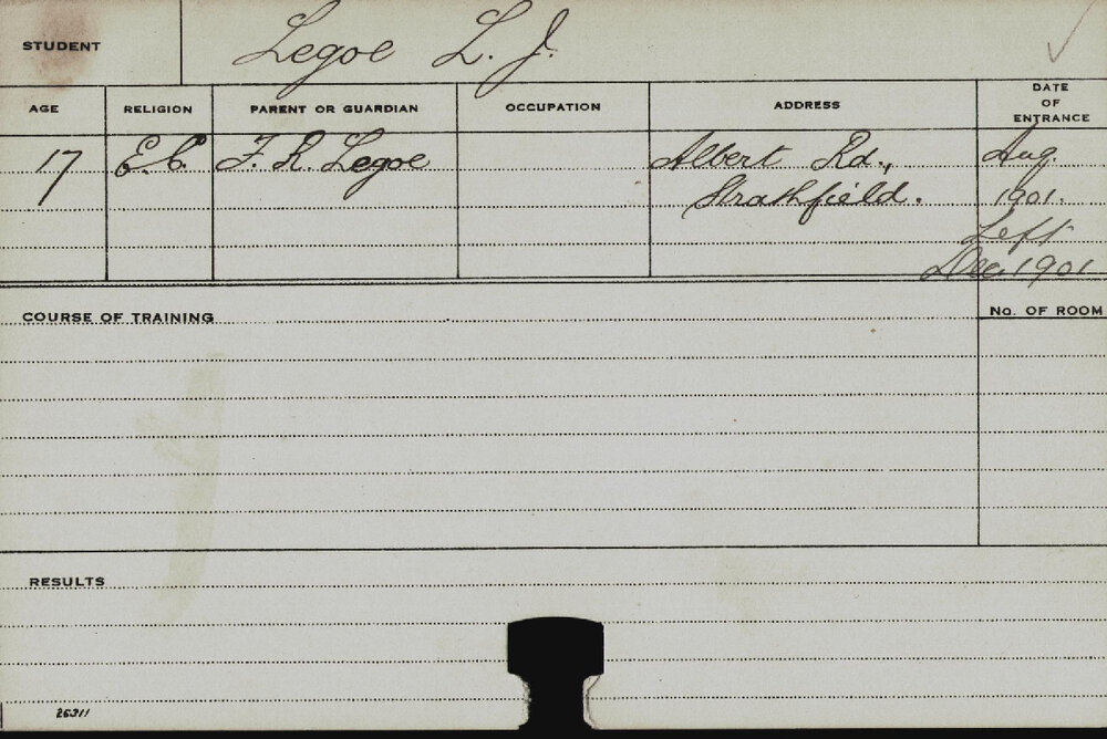 LEGOE, LJ (Course Not Identified)