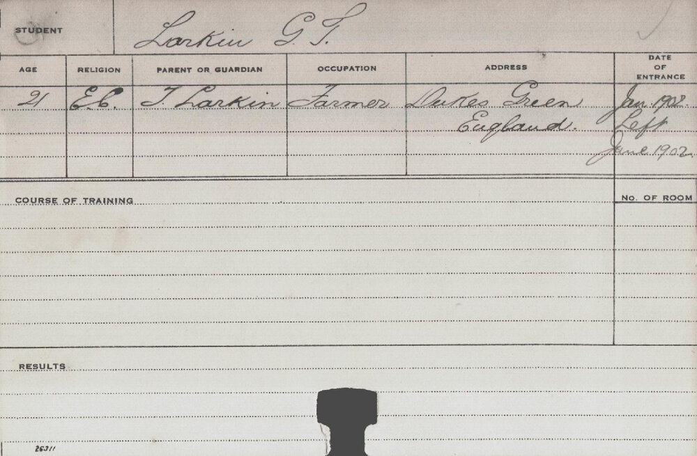 LARKIN, G (Course Not Identified)