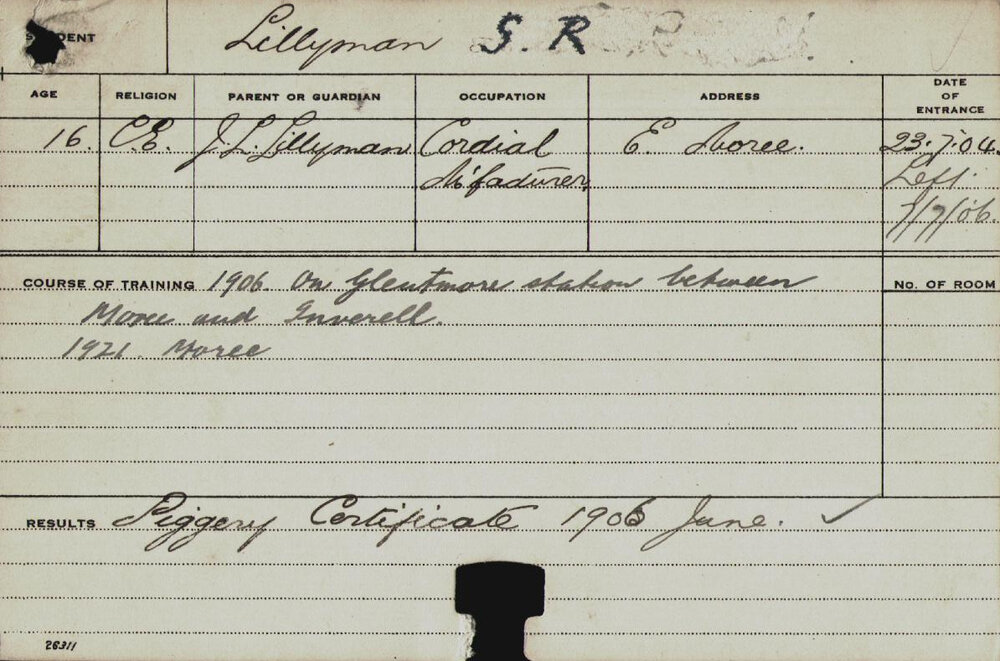 LILLYMAN, SR (Certificate - Piggery)