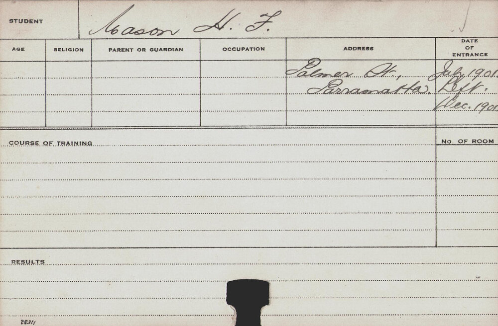 MASON, HF (Course Not Identified)