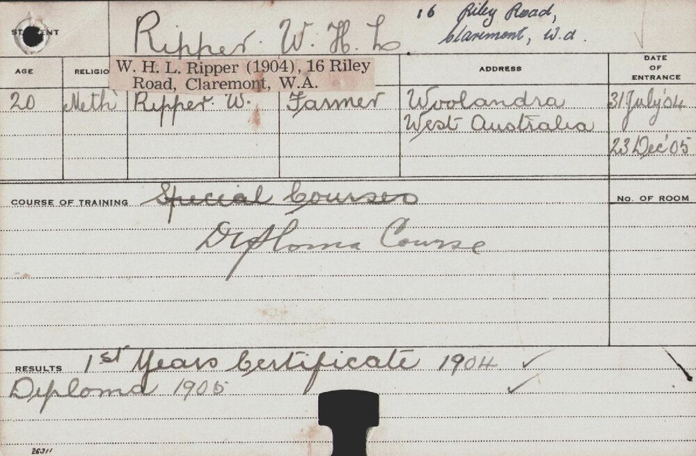 RIPPER, WHL (Diploma Course)