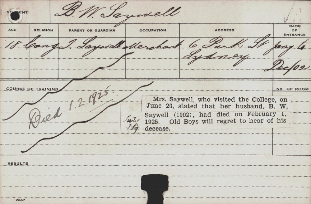 SAYWELL, BW (Certificate - Dairy)