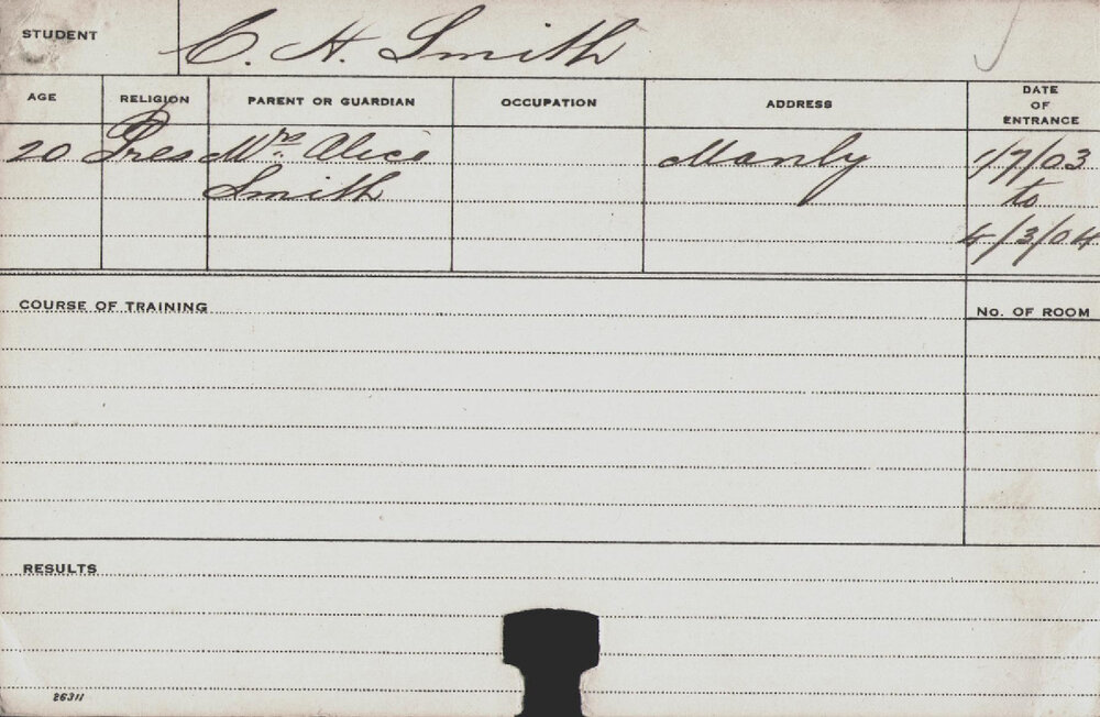 SMITH, CH (Course Not Identified)