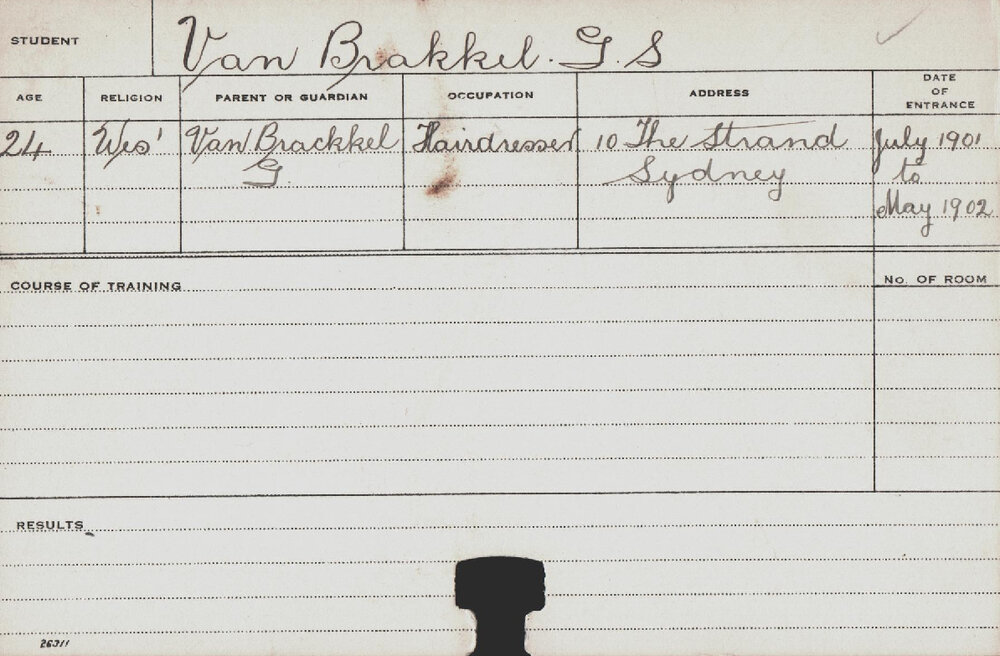 Van Brakkel, GS (Course Not Identified)