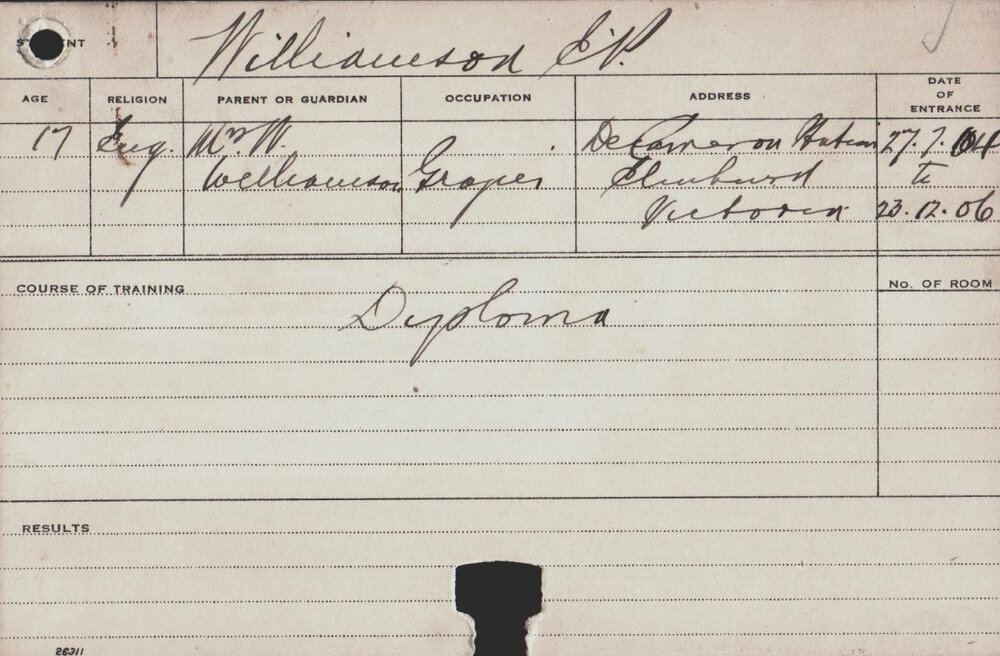 Williamson, EP (Diploma)