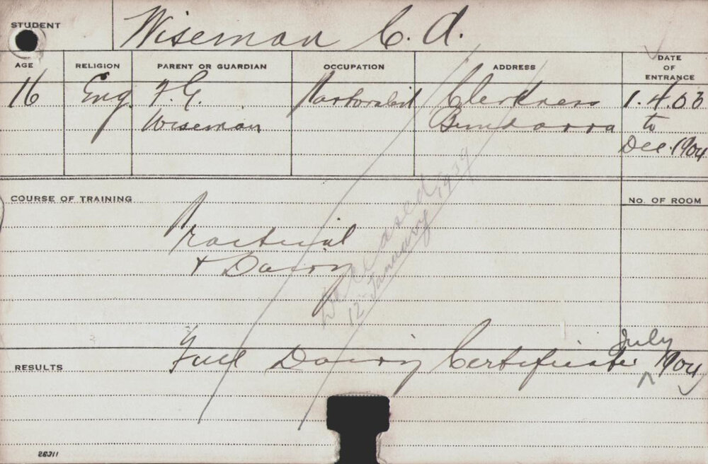 Wiseman, Cyril Alexander (Practical &amp; Dairy)