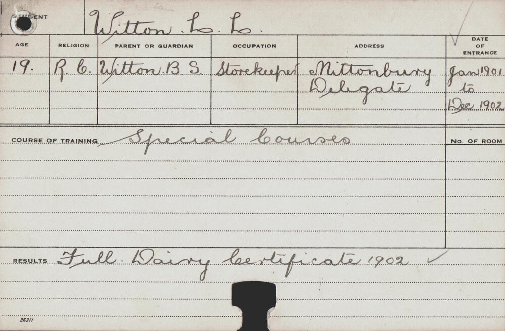 Witton, Leo L (Special Courses)