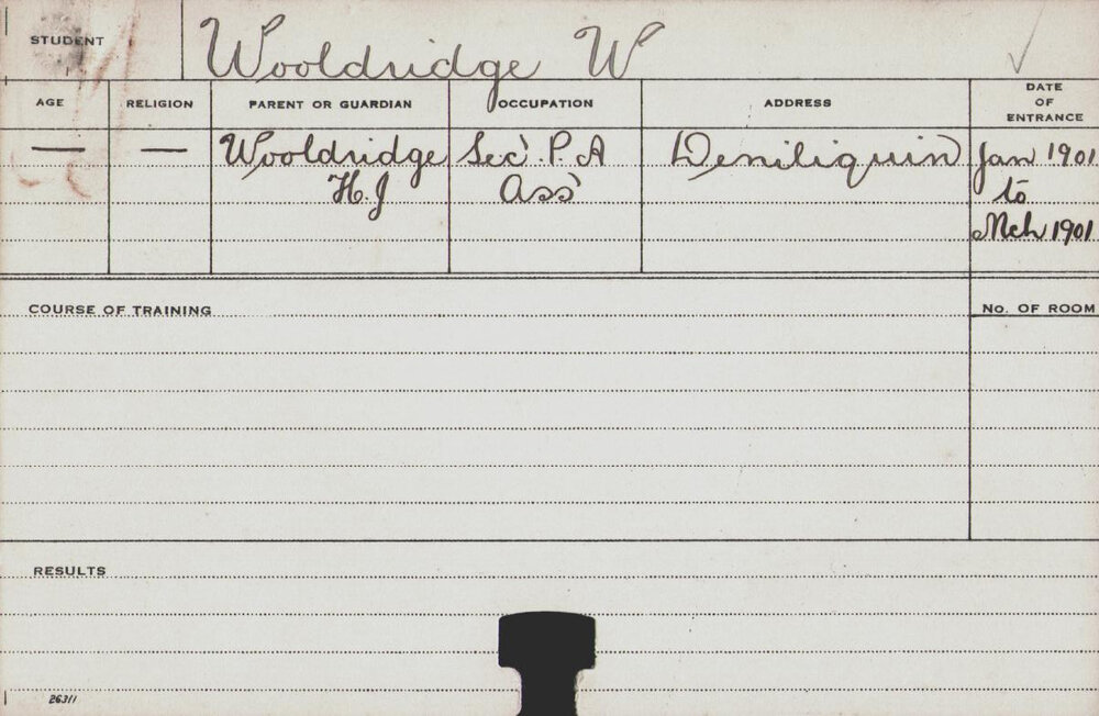Wooldridge, W (Course Not Identified)