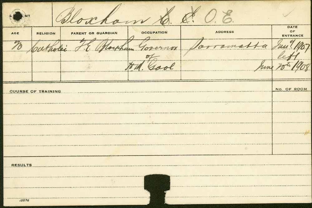 BLOXHAM, Osmond Edward (Diploma?)