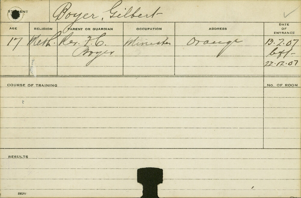 BOYER, Gilbert (Diploma?)