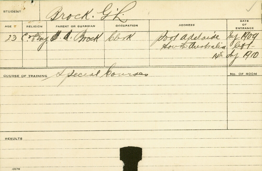 BROCK, GL (Special courses)