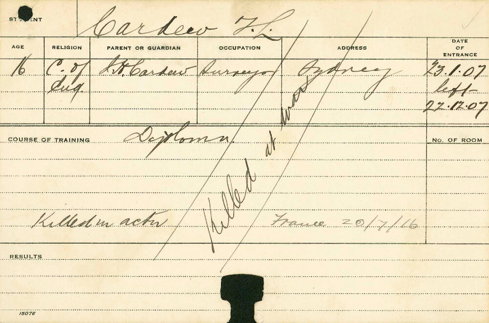 CARDEW, Thuillier Lake (Hawkesbury Diploma of Agriculture (HDA))