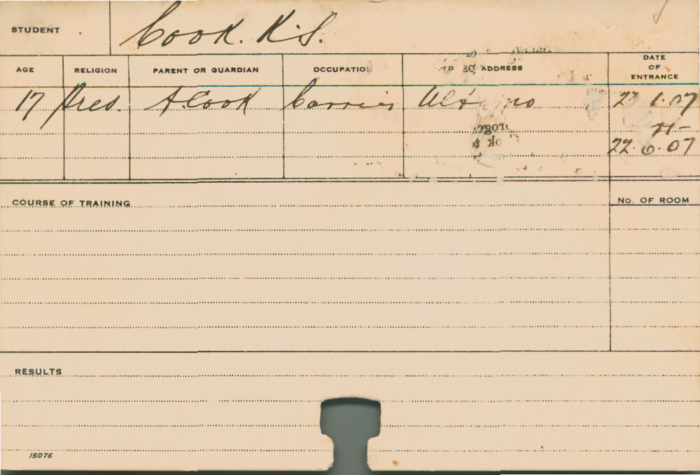 COOK, KS (Course Not Identified)