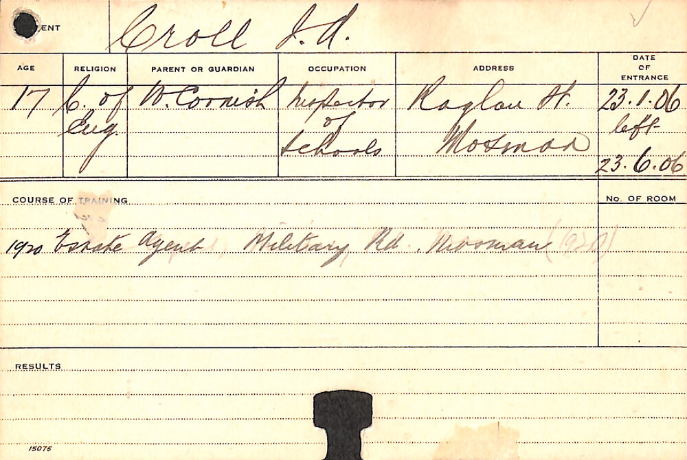 CROLL, Jack A (Dairying?)